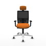 PIQUERAS Y CRESPO Silla de oficina Yunquera Naranja y Negro