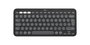 Logitech K380s Pebble Keys 2 Teclado Bluetooth Compacto y Silencioso Multi-Dispositivo, Fabricado con Plástico Reciclado, Batería de Larga Duración