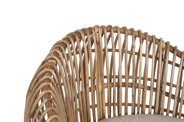 DKD Home Decor Silla de Ratán y Bambú Natural DKD Home Decor Silla de Ratán y Bambú Natural