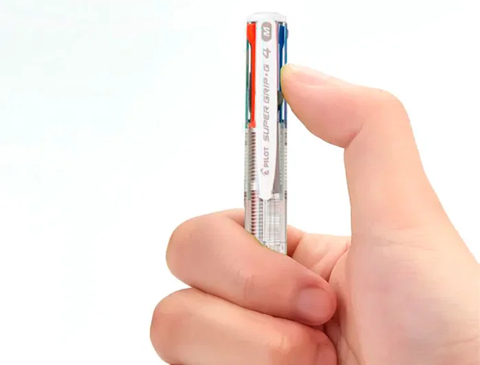 Boligrafo Pilot Super Grip G 4 Colores Retractil Sujecion De Caucho Tinta Base De Aceite Cuerpo Transparente 12 unidades Boligrafo Pilot Super Grip G 4 Colores Retractil Sujecion De Caucho Tinta Base De Aceite Cuerpo Transparente 12 unidades