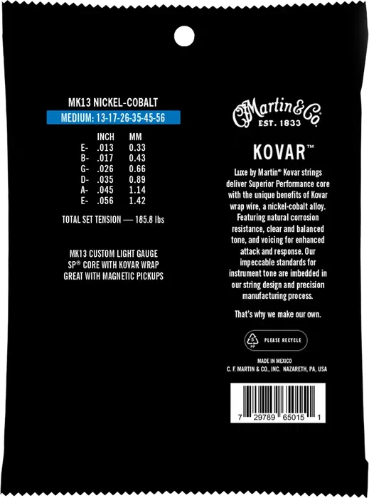 Martin Juego Acústica Luxe Kovar Sp Core Medium 13-56