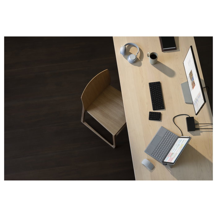 Microsoft Surface Arc Mouse, Ratón Inalámbrico Bluetooth, Tecnología BlueTrack, Ambidiestro, 1000 DPI, Gris Claro, Ideal para Viajes y Windows