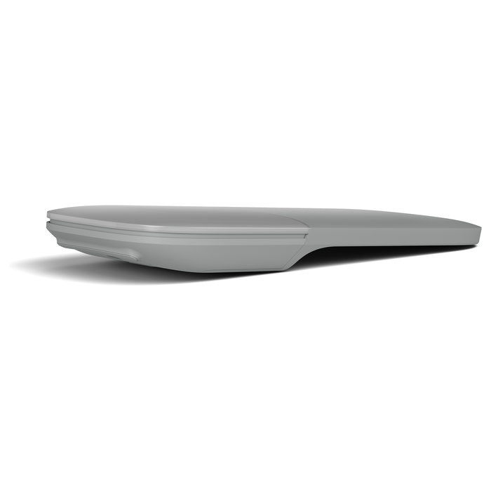 Microsoft Surface Arc Mouse, Ratón Inalámbrico Bluetooth, Tecnología BlueTrack, Ambidiestro, 1000 DPI, Gris Claro, Ideal para Viajes y Windows