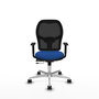 PIQUERAS Y CRESPO Silla de oficina Jorquera con mecanismo Sincro/Traslack, Azul y Negro