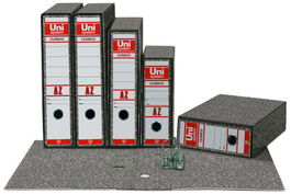 Archivador Palanca Unisystem Clasico Carton Sin Rado 4º Natural 65Mm Gris (Set de 12)