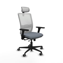 PIQUERAS Y CRESPO Silla de oficina Haches Gris y Blanco