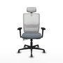 PIQUERAS Y CRESPO Silla de oficina Haches Gris y Blanco