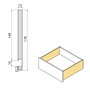 Emuca Kit Cajón Exterior Vertex con Regulación 3D, 178mm de Altura, 500mm de Profundidad, Gris Antracita