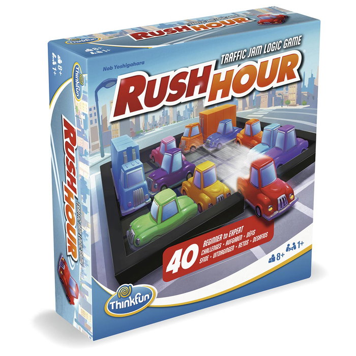 Think Fun Rush Hour Refresh 2024 76598 Juego de Lógica de Atasco para +8 Años