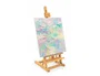 Liderpapel Caballete de Pintor de Sobremesa Madera de Pino Barnizado 80x27.5x30 cm Certificado FSC
