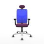 PIQUERAS Y CRESPO Silla de oficina Motilla con mecanismo Sincro, Morado y Azul