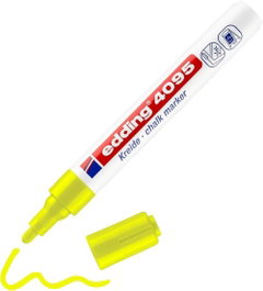 EDDING 4095 Marcador de Tiza Líquida Amarillo, Pack de 10