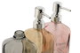 DKD Home Decor Set de 3 Dispensadores de Cristal y ABS de 450 ml, Colores Surtidos