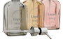 DKD Home Decor Set de 3 Dispensadores de Cristal y ABS de 450 ml, Colores Surtidos
