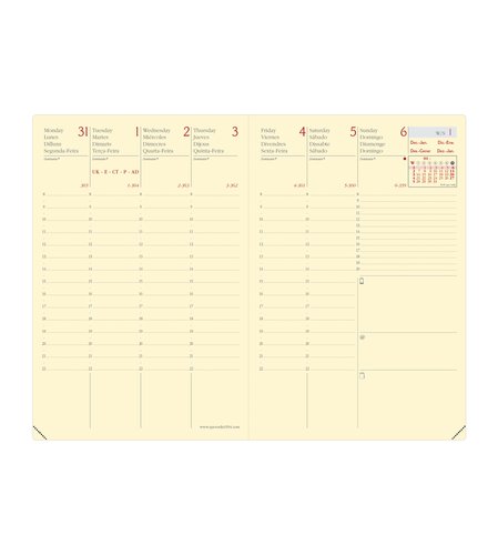 QUO VADIS Recambio Agenda Anual Affaires Prestigio 150x100 mm QUO VADIS Recambio Agenda Anual Affaires Prestigio 150x100 mm