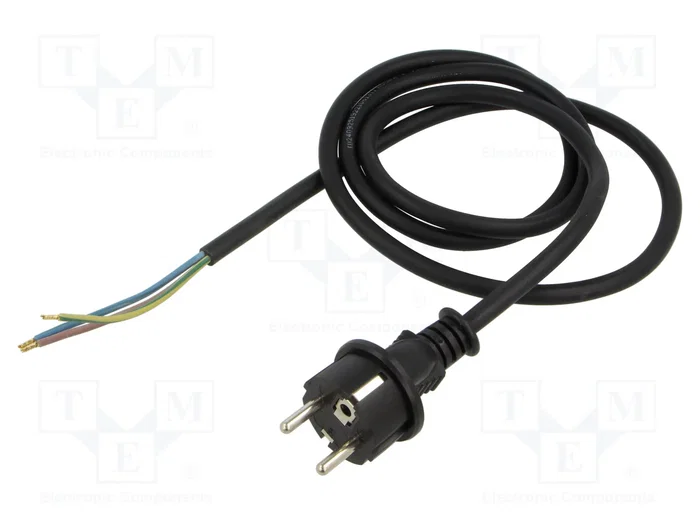 JONEX Cable de alimentación H05RR-F 3x1,5mm2 1,5m Negro JONEX Cable de alimentación H05RR-F 3x1,5mm2 1,5m Negro