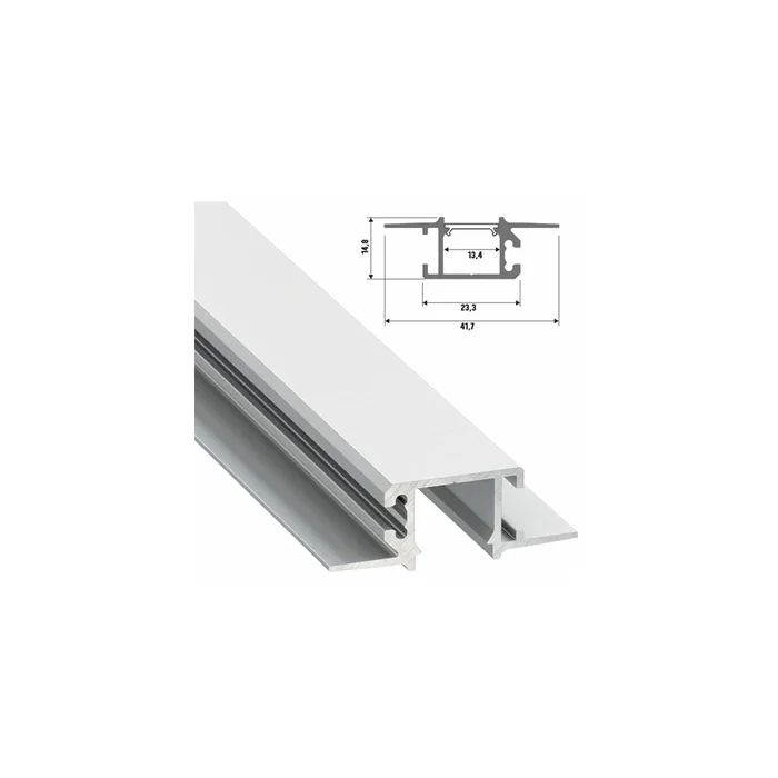 Perfíl Aluminio Tipo MONO 2,02M Lacado Blanco