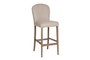 DKD Home Decor Taburete de Fresno y Piel Blanco con Asa