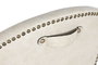 DKD Home Decor Taburete de Fresno y Piel Blanco con Asa