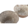 DKD Home Decor Set de 4 Cuencos de Porcelana Flores Beige