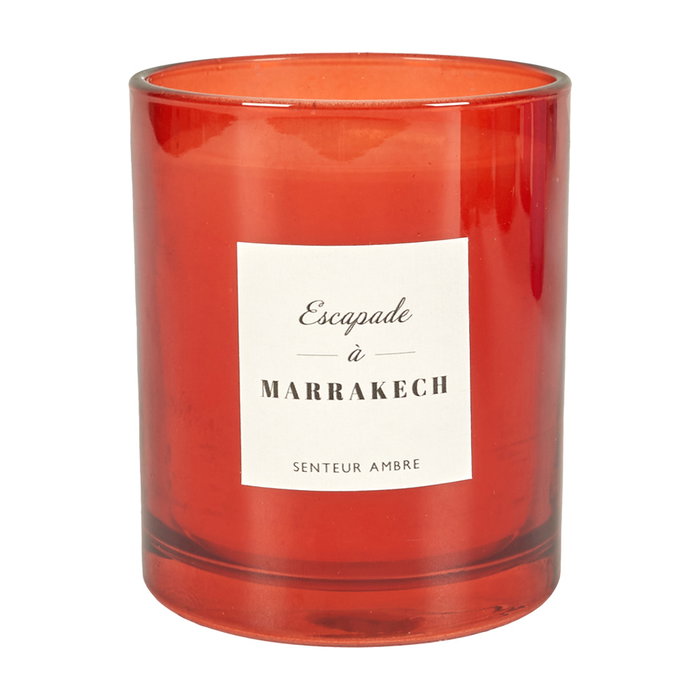 Home Deco Factory Vela Perfumada en Vaso con Tapa - 220g, 26h - Aromas Almizcle, Ámbar o Higo (Azul, Marrón, Gris), 9 cm altura