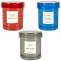 Home Deco Factory Vela Perfumada en Vaso con Tapa - 220g, 26h - Aromas Almizcle, Ámbar o Higo (Azul, Marrón, Gris), 9 cm altura