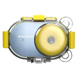 AgfaPhoto ARKCWBL Cámara Digital Deportiva para Niños 16MP, Sumergible 10m, Video HD, Pantalla 2.4", Dual Cam, con Micro SD 8GB, Azul