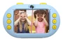 AgfaPhoto ARKCWBL Cámara Digital Compacta 16 MP CMOS 1" para Niños, Resistente al Agua, HD 720p, Azul/Amarillo, Incluye Tarjeta MicroSD 8GB