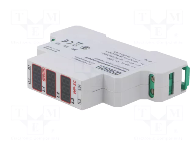 POLLIN WP-3C Relé de monitorización de tensión trifásico POLLIN WP-3C Relé de monitorización de tensión trifásico