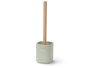 Berilo Escobillero Liso Menta Blanco/Verde Plástico/Madera 9.6x9.5x37 cm (Set de 6)