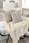 DKD Home Decor Cojin Urban Crudo 45 x 45 cm (2 Unidades) Poliester Coleccion Manta de Punto