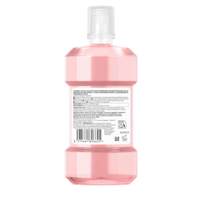 Listerine Clinical Solutions Encías Enjuague Bucal con Flúor 500 ml Listerine Clinical Solutions Encías Enjuague Bucal con Flúor 500 ml