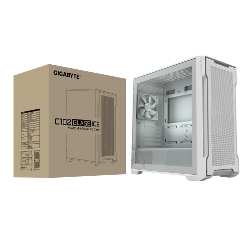 GIGABYTE C102 GLASS Blanco
