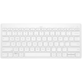 HP Teclado Inalámbrico 350 Multi-Device Blanco, Diseño Plano, Bluetooth, Oficina