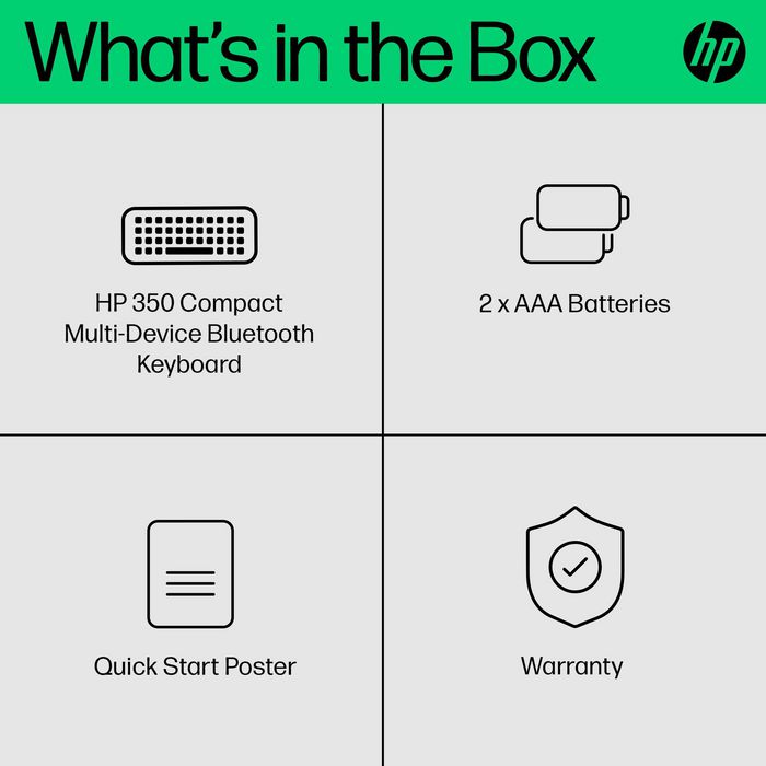 HP HP 350 Multi-Device Teclado inalámbrico 75% blanco