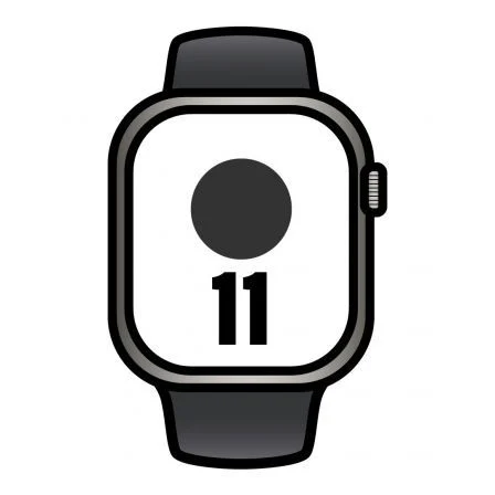 Apple Watch Series 11 GPS/Cellular 42mm Titanio Natural Correa Deportiva Negra (S/M) Apple Watch Series 11 GPS/Cellular 42mm Titanio Natural Correa Deportiva Negra (S/M)