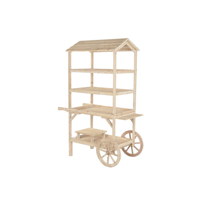 DKD Home Decor Expositor Abeto MDF 115x68x168 Carro Natural DKD Home Decor Expositor Abeto MDF 115x68x168 Carro Natural