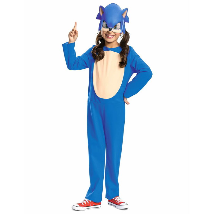 Liragram Disfraz Sega Sonic Película Basic Azul Talla 3-4 Años