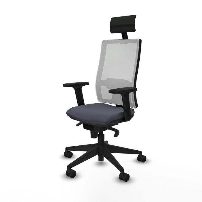 PIQUERAS Y CRESPO Silla de oficina Horna con Mecanismo Sincro, Gris Oscuro y Blanco PIQUERAS Y CRESPO Silla de oficina Horna con Mecanismo Sincro, Gris Oscuro y Blanco