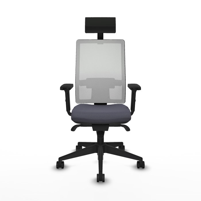PIQUERAS Y CRESPO Silla de oficina Horna con Mecanismo Sincro, Gris Oscuro y Blanco PIQUERAS Y CRESPO Silla de oficina Horna con Mecanismo Sincro, Gris Oscuro y Blanco