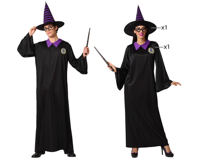 Disfraz de Mago Adulto XL - Harry Potter, Túnica y Sombrero, Fantasía, Unisex Disfraz de Mago Adulto XL - Harry Potter, Túnica y Sombrero, Fantasía, Unisex