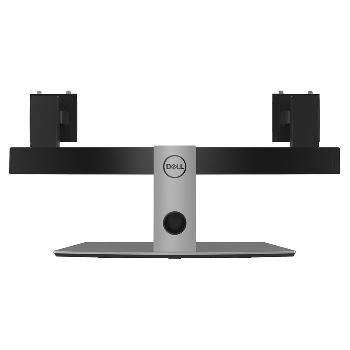 DELL Soporte para Dos Monitores MDS19 - Soporte Dual Ajustable en Altura para Monitores de 19" a 27" (6kg, VESA 100x100), Aluminio y Negro