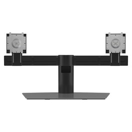 DELL Soporte para Dos Monitores MDS19 - Soporte Dual Ajustable en Altura para Monitores de 19" a 27" (6kg, VESA 100x100), Aluminio y Negro