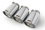 Remus Set de 3 Colas de 102mm Corte Recto y Angulado Cromo
