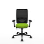 PIQUERAS Y CRESPO Silla de oficina Zulema Pistacho/Negro con Brazos 3D
