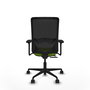 PIQUERAS Y CRESPO Silla de oficina Zulema Pistacho/Negro con Brazos 3D
