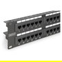 DIGITUS Patchpanel 2HE 48-Port Cat6 RJ-45 Montaje en Bastidor Negro
