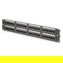 DIGITUS Patchpanel 2HE 48-Port Cat6 RJ-45 Montaje en Bastidor Negro