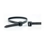 WKK Bridas reutilizables de plástico negro 370x7,6 mm (100 unidades)