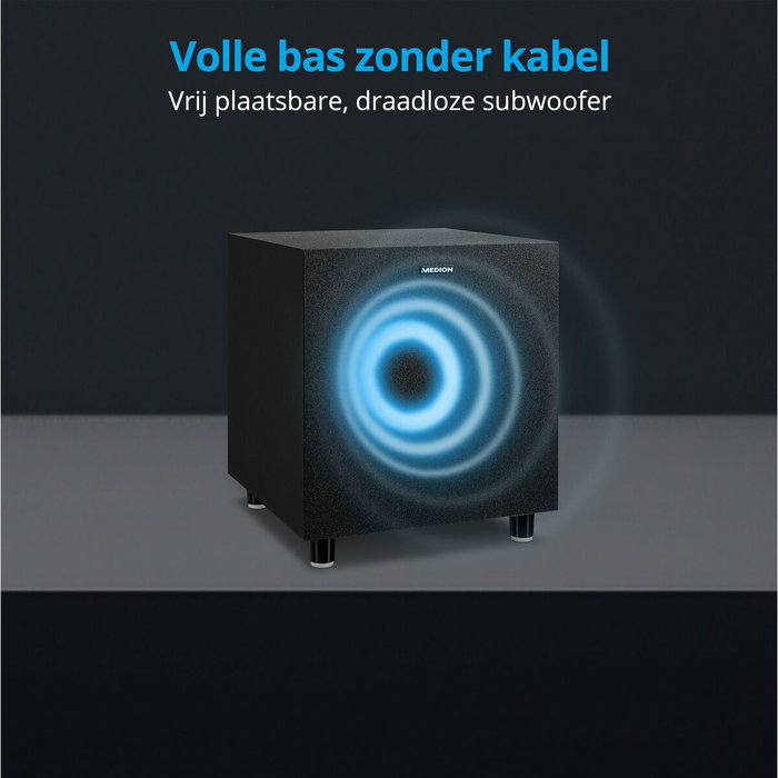 Medion Barra de sonido 2.1 con Subwoofer inalámbrico